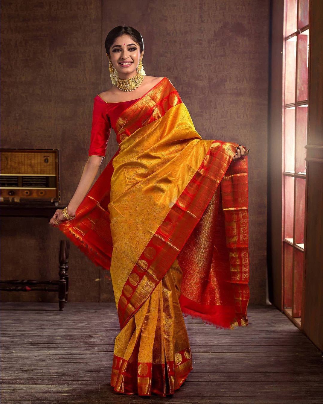 Traditional Soft Lichi Silk Designer Saree for Festive Wear