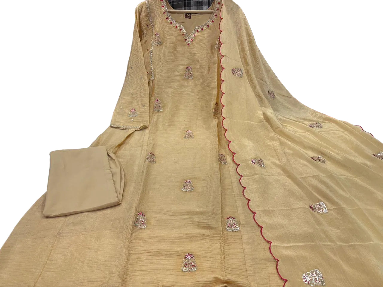 Exclusive Pankhudi Chinon Anarkali 3 pecs Suit with Premium Dupatta For Woman