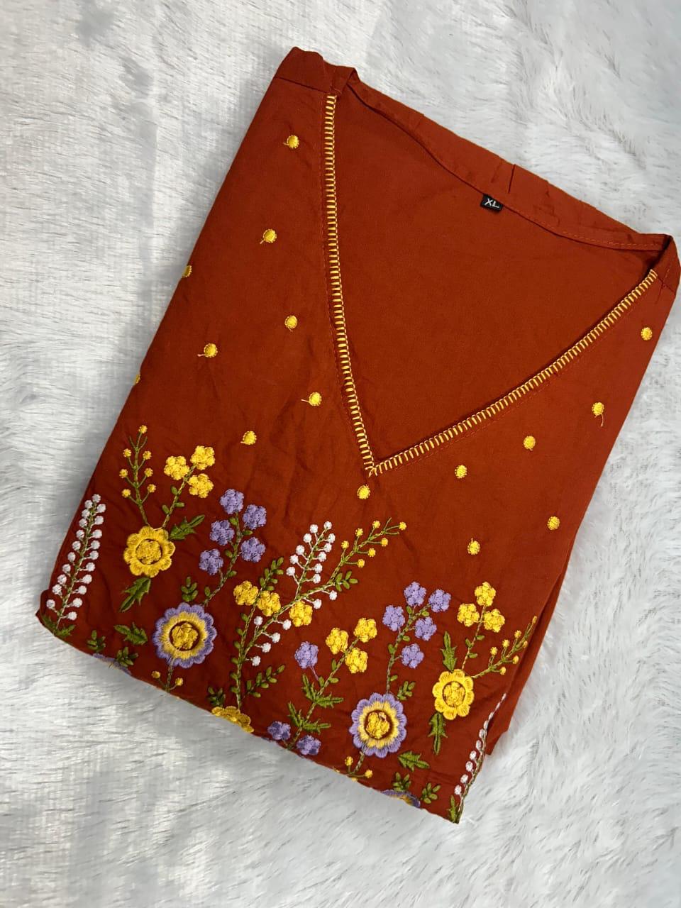 Designer Heavy Embroidery Cotton with pocket Suit Set for Festive & Daily Wear for Woman