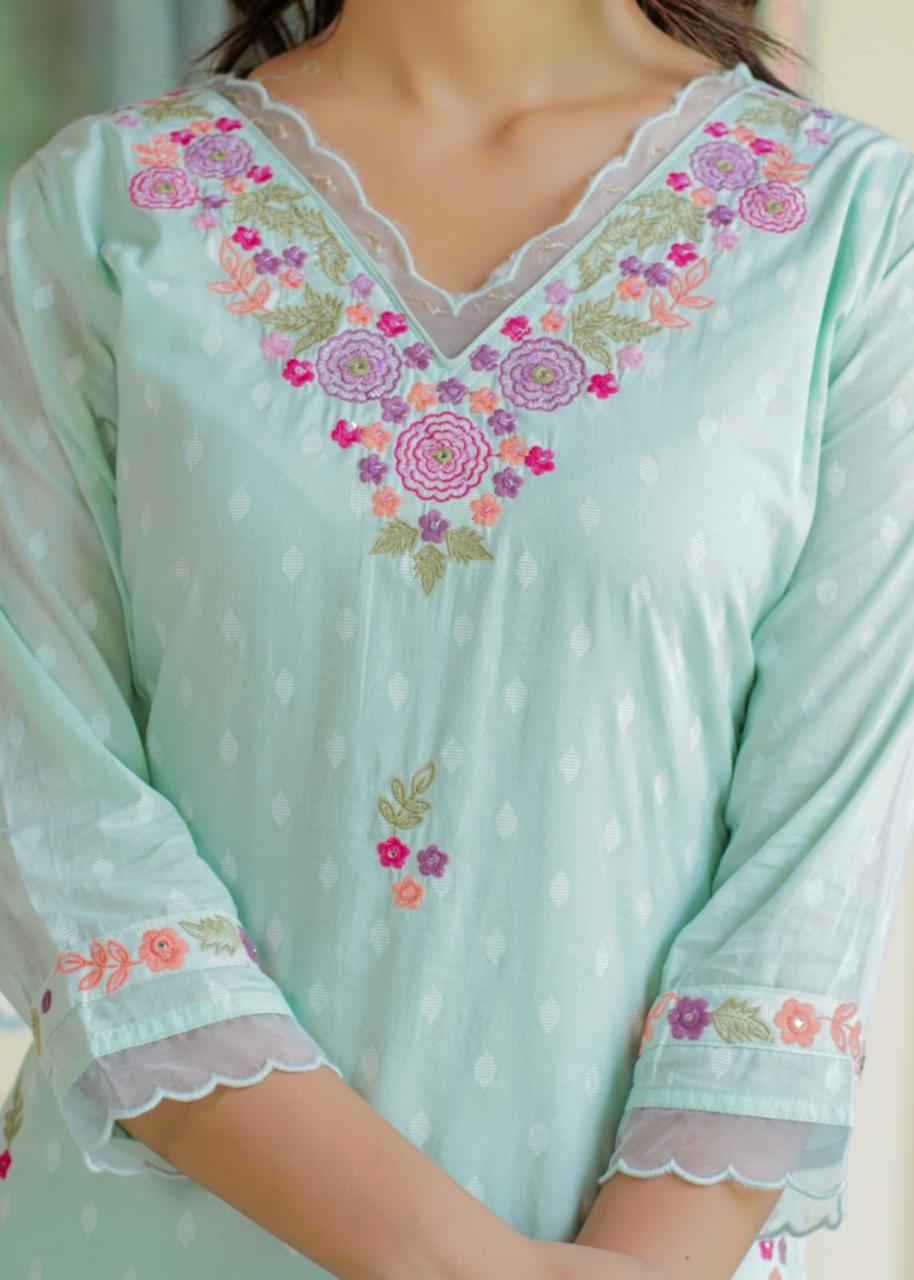 Elegant Embroidered Kurta Set with Dupatta