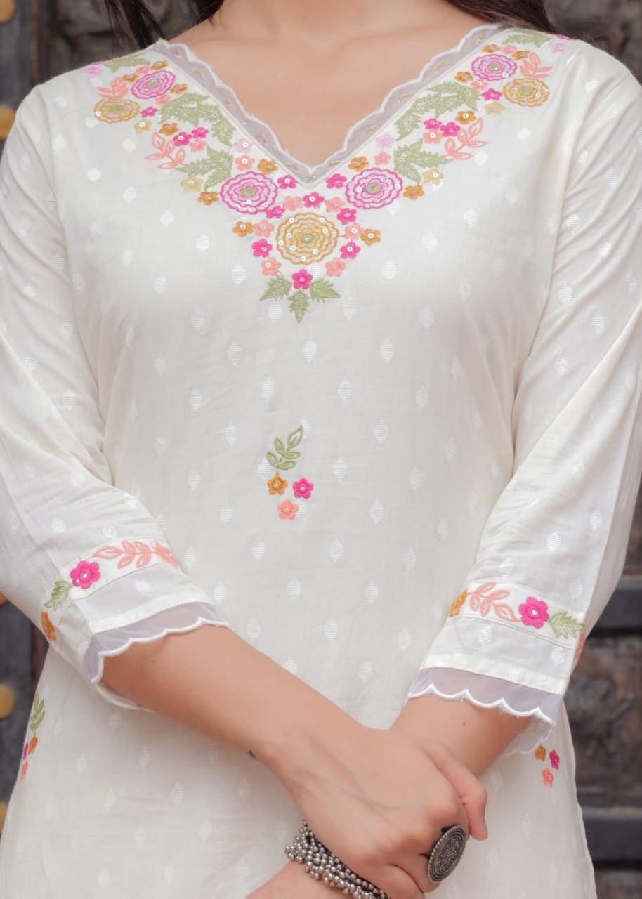 Elegant Embroidered Kurta Set with Dupatta
