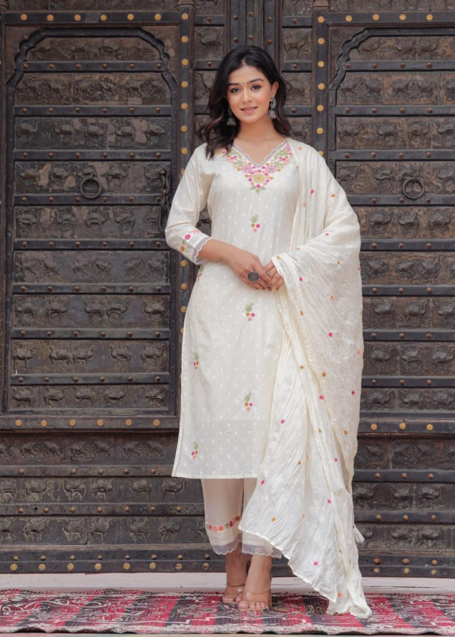 Elegant Embroidered Kurta Set with Dupatta