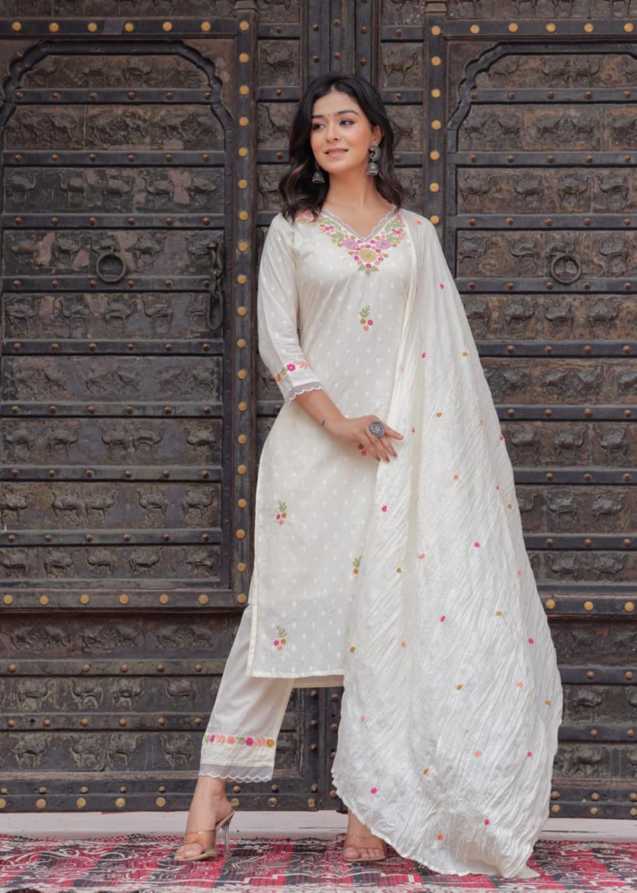 Elegant Embroidered Kurta Set with Dupatta