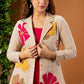 Floral Applique  Embroidery Cotton Flex Linen Co-Ord Set for Women