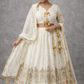 Pure Chinon Silk Sequins & Embroidery Chaniya Choli Set with Cutwork Lehenga F