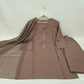 Rust Elegance Cotton Slub Straight Suit Set with Full Embroidery Work 3-Piece Premium Set