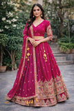 Pure Chinon Silk Sequins & Embroidery Chaniya Choli Set with Cutwork Lehenga C