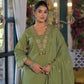 Women’s Burnt cut work Embroidery  Kurta Pant Dupatta Set – Festive Collection