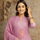 Stylish Front-Lined Silky Cotton Ethnic Suit with Embroidery