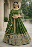 Pure Chinon Silk Sequins & Embroidery Chaniya Choli Set with Cutwork Lehenga D