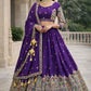 Pure Chinon Silk Sequins & Embroidery Chaniya Choli Set with Cutwork Lehenga E