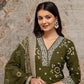 Elegant Neck embroidery with sleeves embroidery 3-Piece Suit Set with Dupatta & Bottom – Cotton Fabric