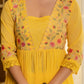 Embroidered Cotton A-Line Kurta Set with Digital Print Dupatta