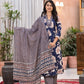 Cotton Fabric  Embroidered neckline  3 Piece Suit Set for Women – Kurta, Pant & Dupatta