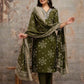 Elegant Neck embroidery with sleeves embroidery 3-Piece Suit Set with Dupatta & Bottom – Cotton Fabric