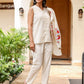 Designer Embroidered Jacket with Matching Pants & Inner Top