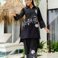 Elegant Silly Cotton 3-Piece Set with Fancy Embroidery & Lining