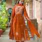 Traditional Anarkali Suit Set with Floral Embroidery 3pec set