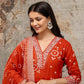 Elegant Neck embroidery with sleeves embroidery 3-Piece Suit Set with Dupatta & Bottom – Cotton Fabric