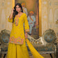 Premium Embroidered 3-Piece Ethnic Set – Kurta, Divider Palazzo & Dupatta