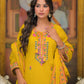 Premium Embroidered 3-Piece Ethnic Set – Kurta, Divider Palazzo & Dupatta