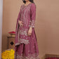 Premium Designer Embroidered Natural Crepe Sharara Suit Set with Sequins Work