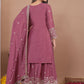 Premium Designer Embroidered Natural Crepe Sharara Suit Set with Sequins Work
