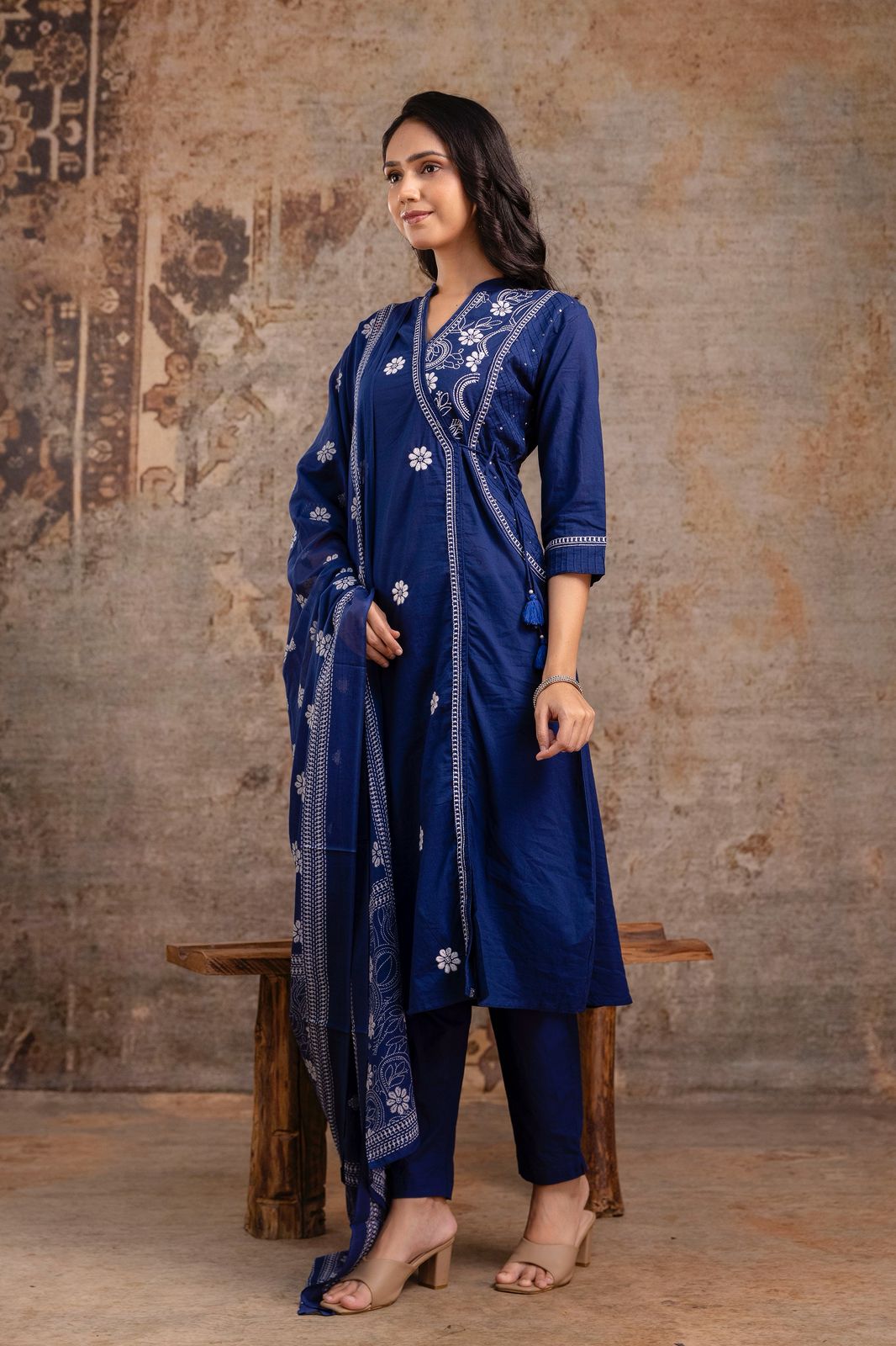 A-Line Designer 3 Piece Cotton 60-60 Suit Set (Sizes 38–46)-1