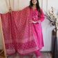 Premium Heavy Cotton Kurti Pant Dupatta Set with Printed Cotton Dupatta