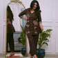 Elegant Office Wear Cotton Embroidered  Women’s Kurti Pant Co-Ord Set