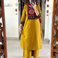 Pure Cotton 60-60 Embroidered Kurti Set with Tie-Dye Malmal Dupatta