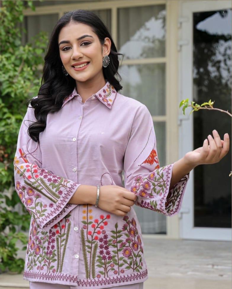 Premium Cotton Flex Embroidered COD-Set (2 Pc) – Showroom Edition”