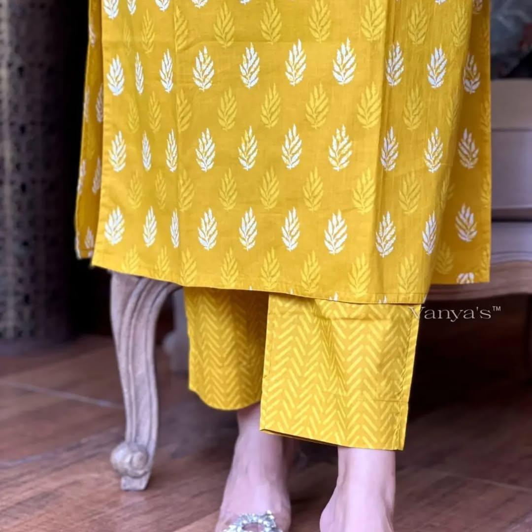 Exclusive Winter Cotton Kurti Pant Set with Quilted Jacket – Premium Warm Collection