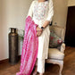 Premium Handloom Khadi Cotton Embroidery Suit Set with Khadi Silk Dupatta
