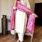 Premium Handloom Khadi Cotton Embroidery Suit Set with Khadi Silk Dupatta