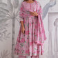 Premium Pure Cotton Anarkali Set with Hand & Adda Sequence Work – Festival Designer Collection