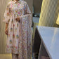 Pure Cotton 60-60 Printed Anarkali Suit Set with Pant & Mulmul Dupatta – Festive 3-Piece Collection”
