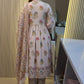 Pure Cotton 60-60 Printed Anarkali Suit Set with Pant & Mulmul Dupatta – Festive 3-Piece Collection”