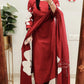 Pure Cotton 60-60 Discharge Print Kurti Pant Set with Mulmul Dupatta – Elegant Festive Collection”