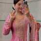Priya Festival Special Banana Silk Anarkali Set with Banarasi Dupatta & Golden Zari Work