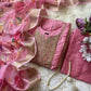 Priya Festival Special Banana Silk Anarkali Set with Banarasi Dupatta & Golden Zari Work