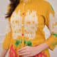 Premium Printed A-Line Kurti & Pant Set – Contemporary Floral Fusion Design