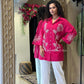 Embroidered Casual Shirt-Style Kurti with Straight Pants – Elegant Everyday Set
