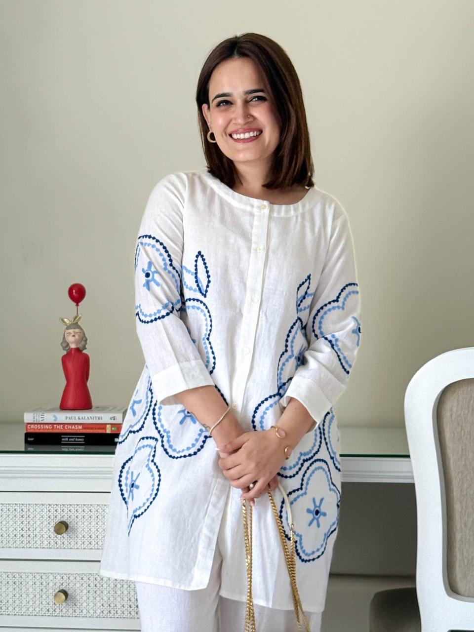 Premium Cotton Aari Work Kurti–Palazzo Co-ord Set | Summer Special Collection