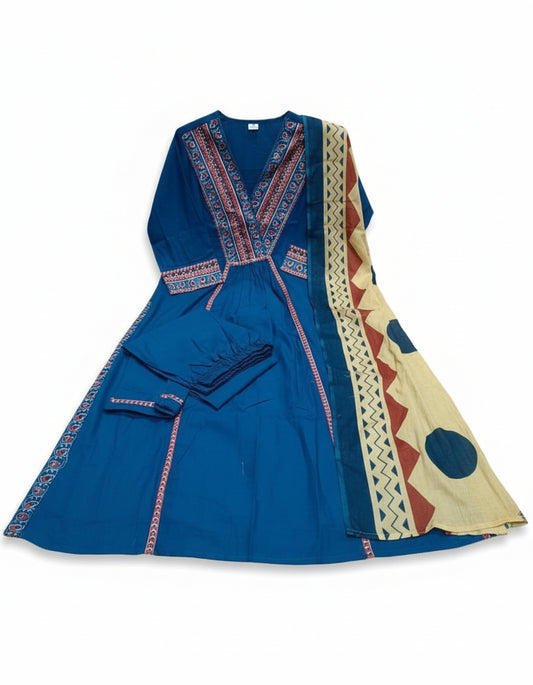 Taj Collection Pure Cotton Heavy Weaving & Embroidery Suit Set | 3-Piece Premium Set