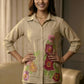 Winter Special Premium Cotton Flax Embroidered Co-Ord Set