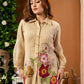Winter Special Premium Cotton Flax Embroidered Co-Ord Set