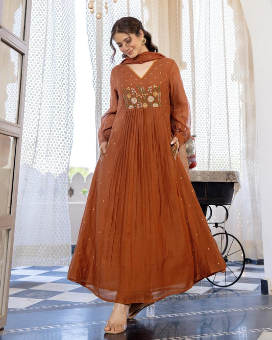 Designer Heavy Embroidery Cotton with pocket Suit Set for Festive & Daily Wear for Woman