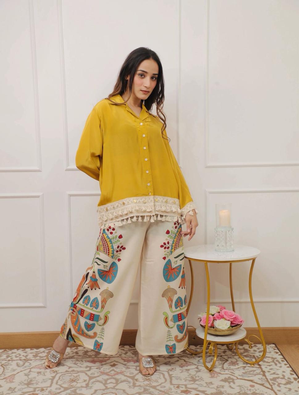 Power Pause Cotton Co-ord Set – Kurti & Palazzo For womat