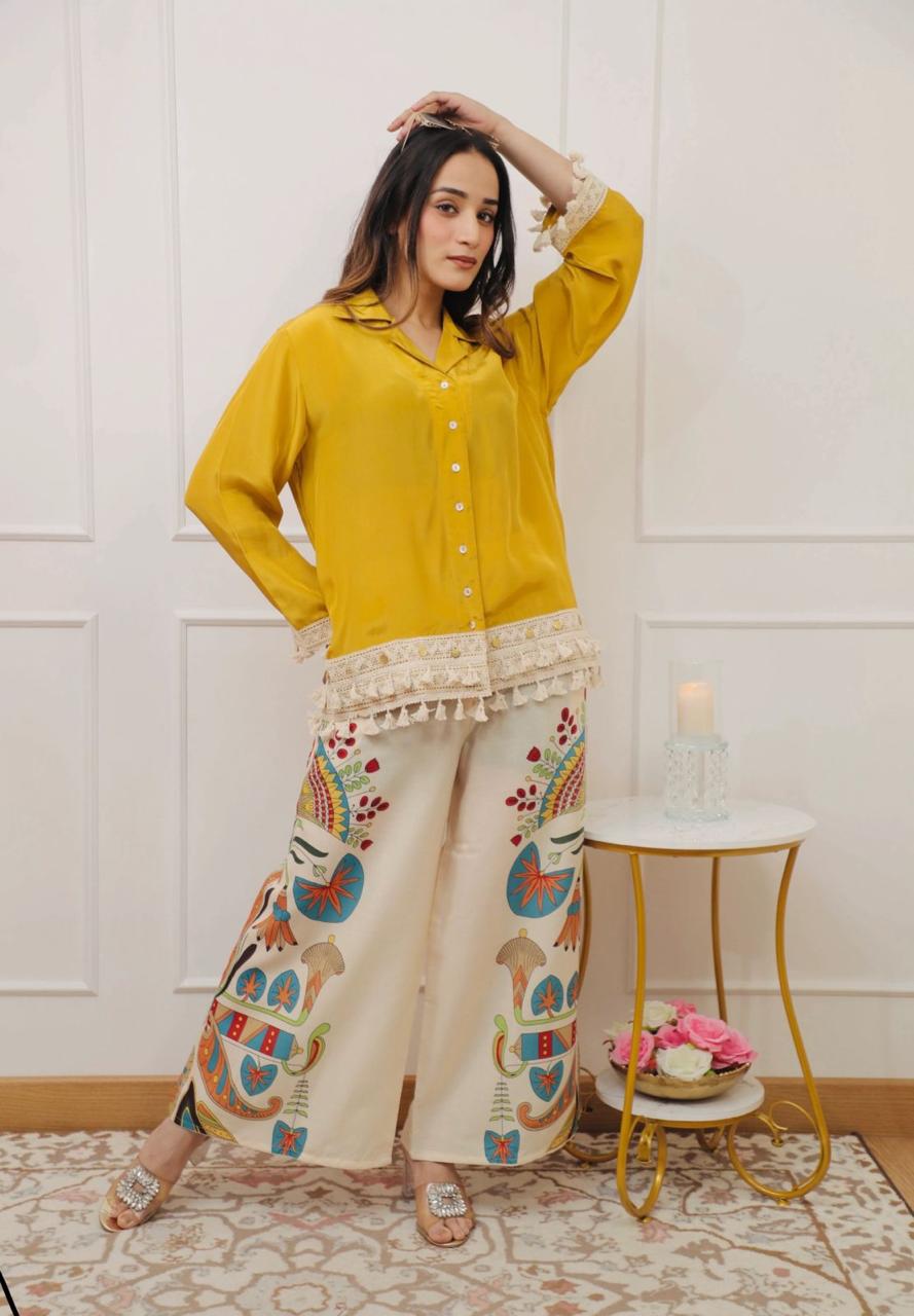 Power Pause Cotton Co-ord Set – Kurti & Palazzo For womat